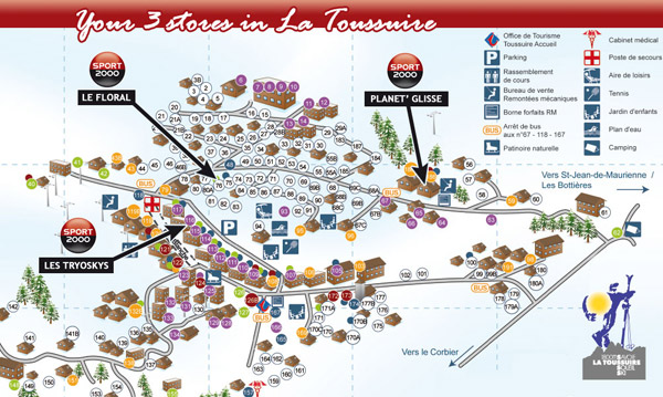 Map of La Toussuire
